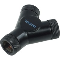 Alphacool HF Y connector 3 x G1/4 verbinding Zwart