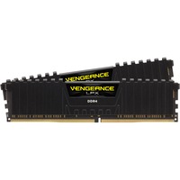 Corsair 16 GB DDR4-3600 Kit werkgeheugen Zwart, CMK16GX4M2D3600C18, Vengeance LPX, XMP