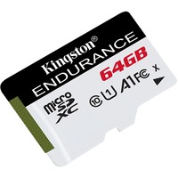 Kingston High Endurance 64 GB microSDXC geheugenkaart Wit/zwart, UHS-I (U1), Class 10
