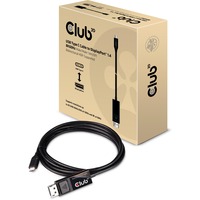 Club 3D USB-C naar DisplayPort 1.4 kabel Zwart, 1,8 meter