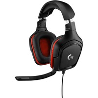 Logitech G332 Wired over-ear gaming headset Zwart/rood, PC, PlayStation 4 / 5, Xbox One (Series X|S), Nintendo Switch, Mobile