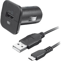 Trust 5W Car Charger met Micro-USB-kabel oplader Zwart, 19347