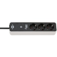 Brennenstuhl Connect Ecolor Smart Stekkderdoos 3-voudig 3-voudige stekkerdoos Wit/zwart, 3x stekker