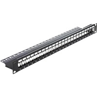 DeLOCK 19" Keystone Patch Panel 24 Port patchpaneel Zwart