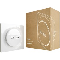 Fibaro Walli N USB outlet stekkerdoos met usb Wit, 2x USB-A
