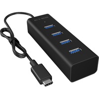 ICY BOX IB-HUB1409-C3 usb-hub Zwart