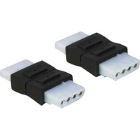 DeLOCK Adapter 4 pin Molex female-female Zwart