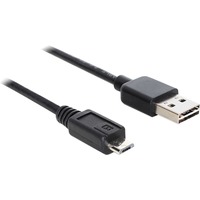 DeLOCK EASY USB-A 2.0 > Micro-USB-B kabel Zwart, 2 meter