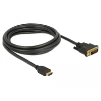 DeLOCK HDMI naar DVI-D kabel Zwart, 2 meter