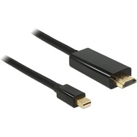 DeLOCK Mini DisplayPort > HDMI-A adapter Zwart, 1 meter