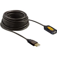 DeLOCK USB 2.0 verlengkabel Zwart, 10 meter