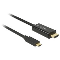 DeLOCK USB-C naar HDMI kabel Zwart, 3 meter, 4K 30 Hz, DP Alt Mode