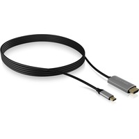 ICY BOX IB-CB020-C - USB-C (male) > HDMI (male) kabel Zwart, 1,8 meter
