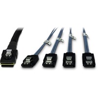 Inter-Tech Kabel SFF-8087 > 4x S-ATA, 1m Zwart