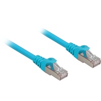 Sharkoon Netwerkkabel SFTP, RJ-45 met Cat.6a Blauw, 0,25 meter, Halogeenvrij