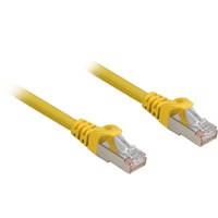 Sharkoon Patchkabel SFTP, RJ-45 met Cat.6a Geel, 0,25 meter, Halogeenvrij