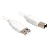 Sharkoon USB 2.0 Kabel, USB-A > USB-B Wit, 0,5 meter