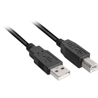 Sharkoon USB-A 2.0 > USB-B kabel Zwart, 0,5 meter