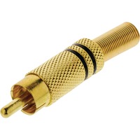 Valueline Connector RCA Male stekker Goud/zwart