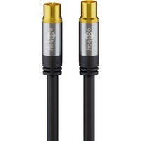 goobay TV Antennekabel Zwart, 10 meter, 135 dB