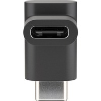 goobay USB-C (male) naar USB-C (female) 90° adapter Zwart