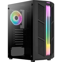 Aerocool Prime v2 midi tower behuizing Zwart | 2x USB-A | RGB | Window