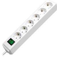 Brennenstuhl Eco-Line Stekkerdoos 6x stekkerdoos Wit, 1159520015, voor 6 stekkers