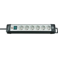 Brennenstuhl Premium-Line Extension Socket 6 ways 6-voudige stekkerdoos Zwart, 6x stekker, 1951560101