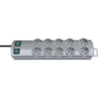 Brennenstuhl Primera-Line Stekkerdoos 10x stekkerdoos Zilver, 1153390120, voor 10 stekkers