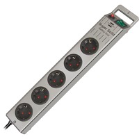 Brennenstuhl Super Solid-Line Stekkerdoos 5-voudig stekkerdoos Zilver, 2,5 meter