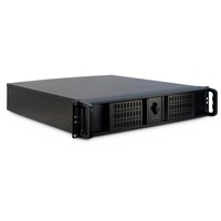 Inter-Tech 2U-2098-SK rack behuizing Zwart | 2x USB-A