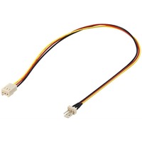 goobay 3-pin koeler (male) naar 3-pin koeler (female) verlengkabel 30 centimeter