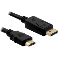 DeLOCK DisplayPort > High Speed HDMI adapter Zwart, 3 meter, Passief, 4K, Verguld