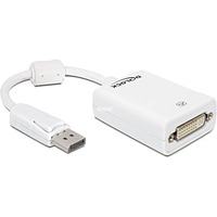 DeLOCK DisplayPort naar DVI-I adapter Wit, 0,22 meter, Passief, Lite retail