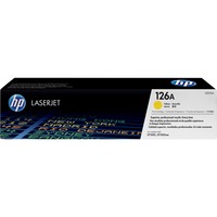 HP 126A gele LaserJet tonercartridge (CE312A) Geel, Geel, Retail