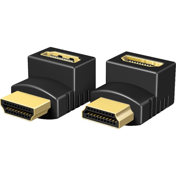 ICY BOX 2x HDMI hoek adapters Zwart, IBCB0091