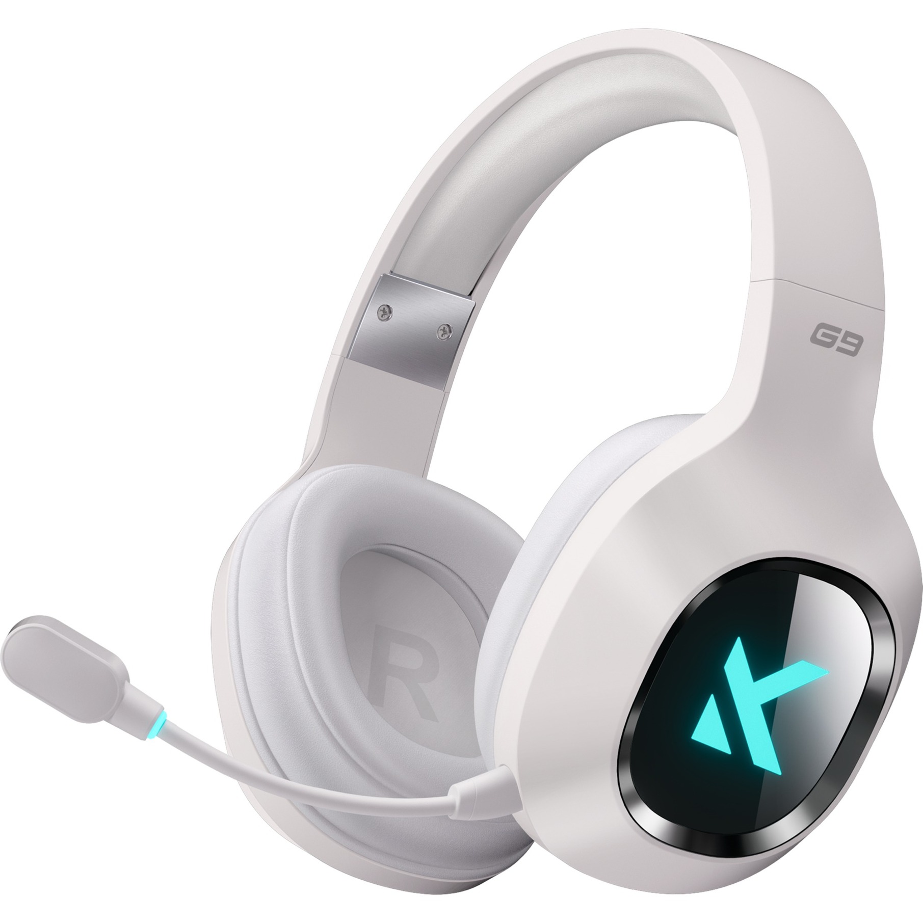 MCHOSE G9 Pro Wireless over-ear gaming headset (Wit, Wired / 2.4G / BT Wireless / Type-C)