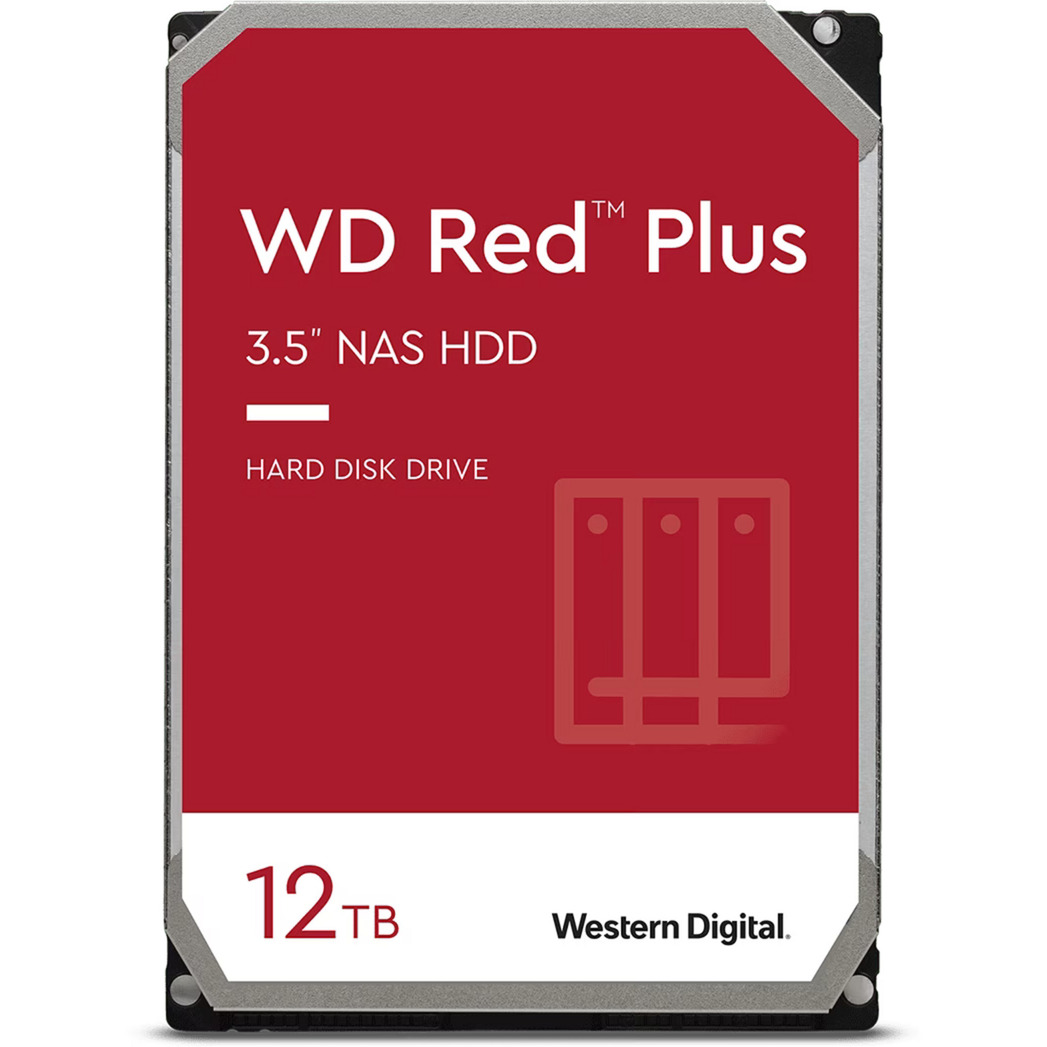 WD red plus 12 tb harde schijf (120efgx, sata 600, 24/7, af)