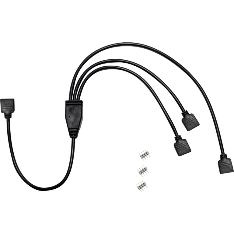 Inter-Tech rgb verdeler 3-voudig splitterkabel (zwart)