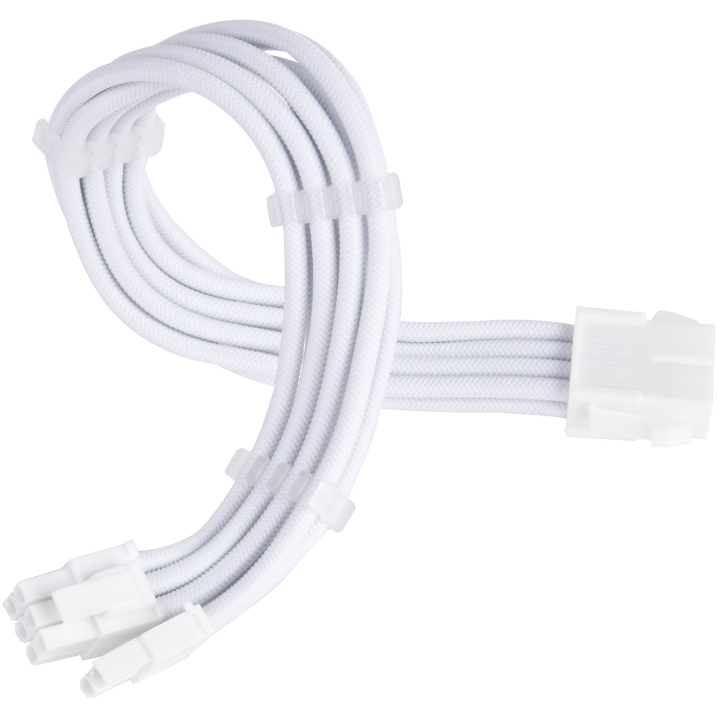 SilverStone sst-pp07e-pci8w-v2, pcie 8pin (6+2) verlengkabel (wit, 30 centimeter)
