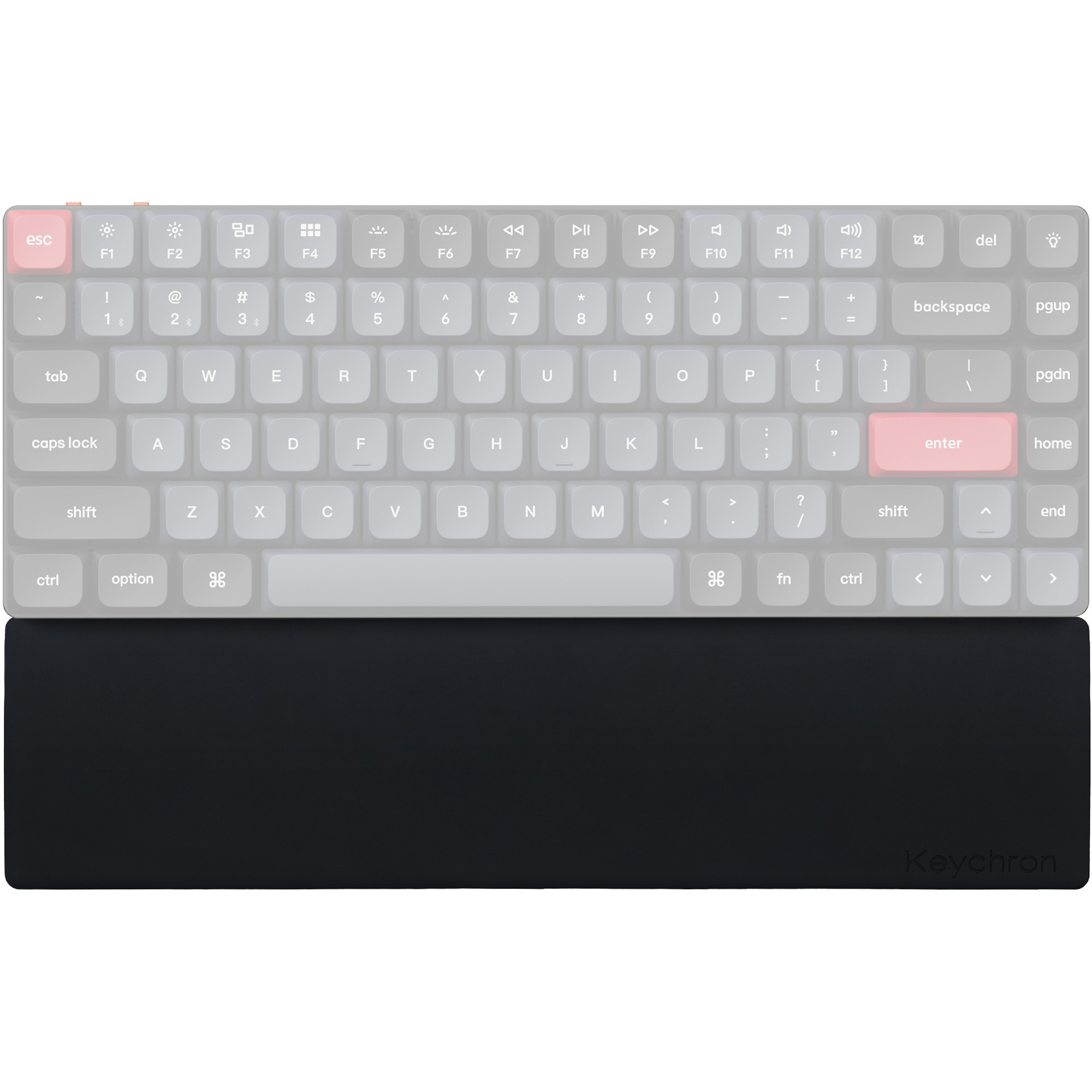Keychron silicone palm rest voor k3 / k3 pro / k3 max / k7 / k7 pro polssteun (zwart, low profile)