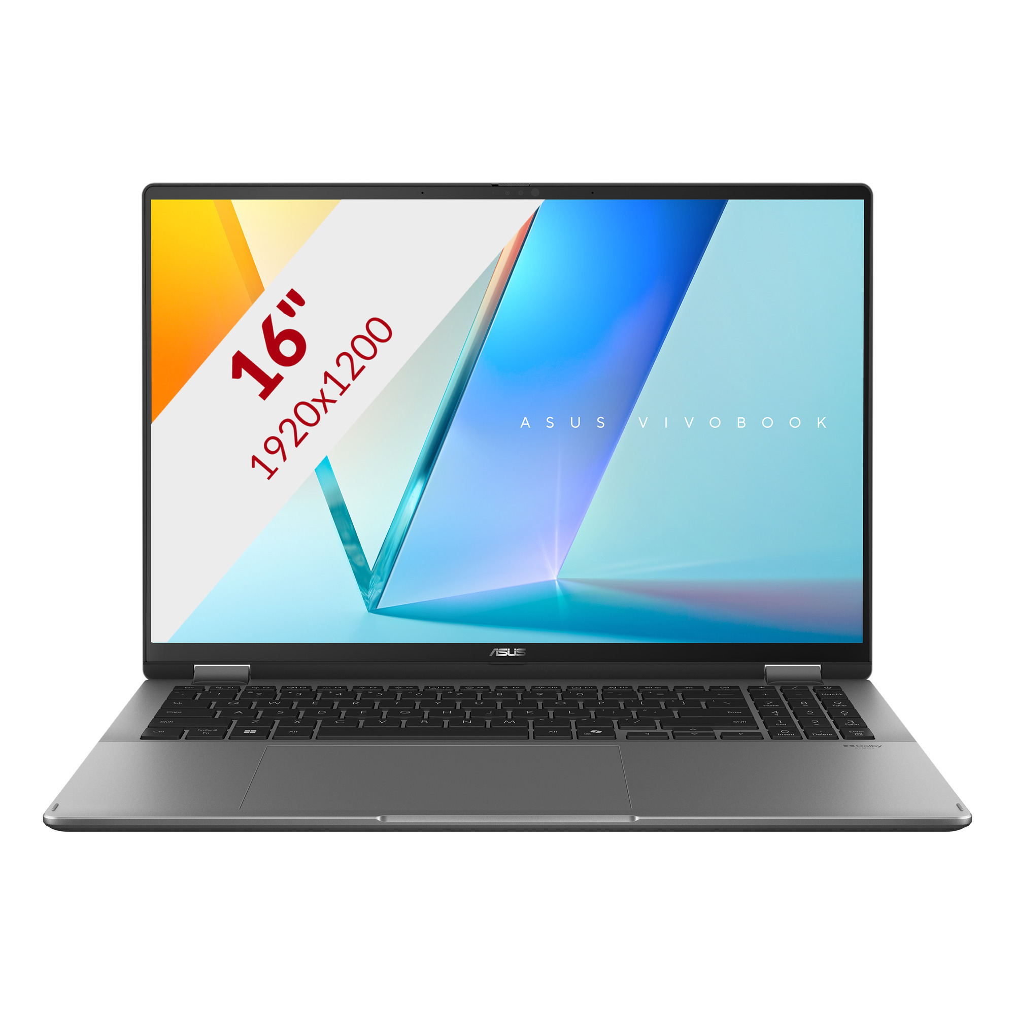 ASUS vivobook 16 flip tp3607sa-si099w 16" copilot+ 2-in-1 laptop (grijs | core ultra 7 258v | arc graphics | 32 gb | 1 tb ssd | touch)