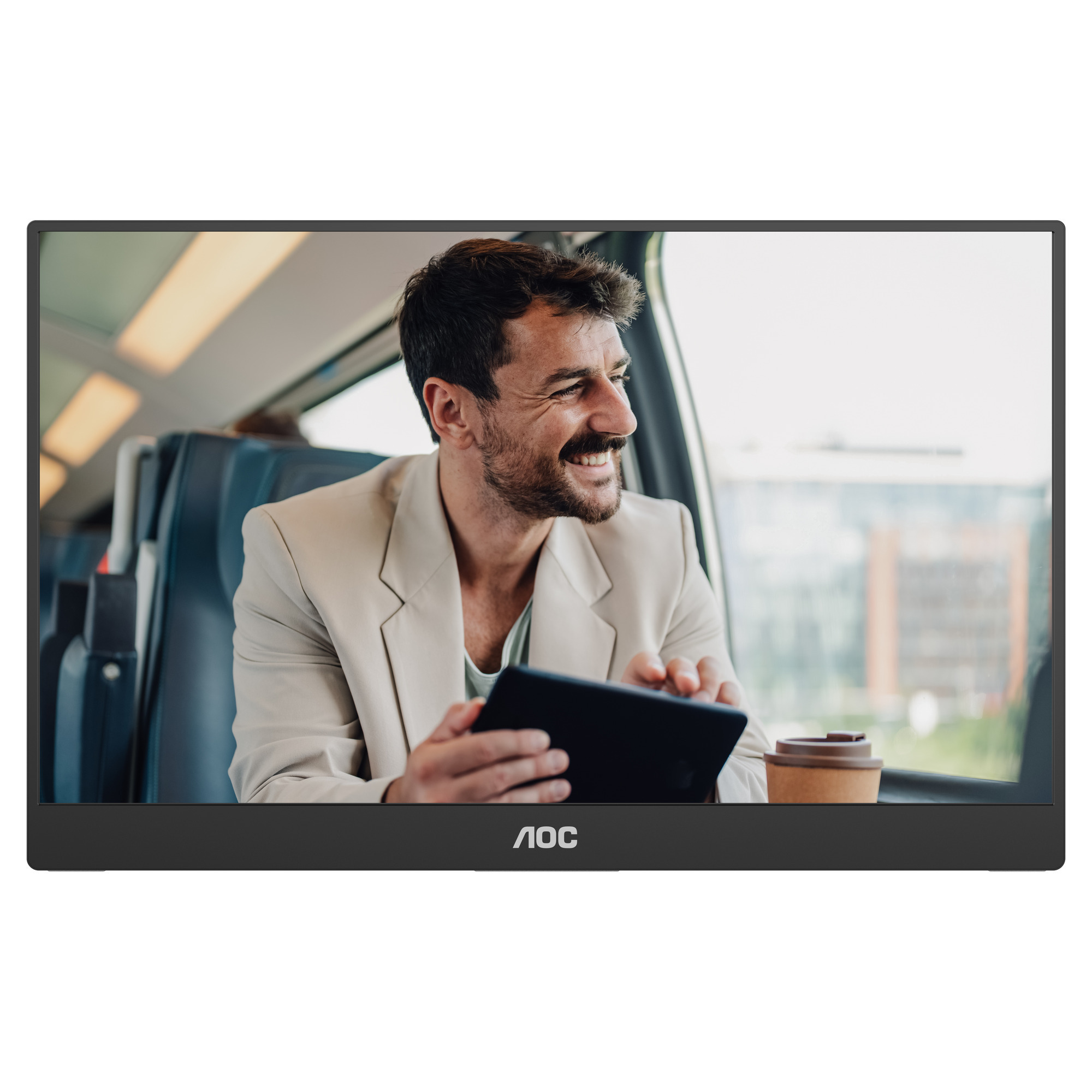 AOC 16t20e2 15.6" monitor (zwart, 1x mini hdmi, 1x usb-c, audio)
