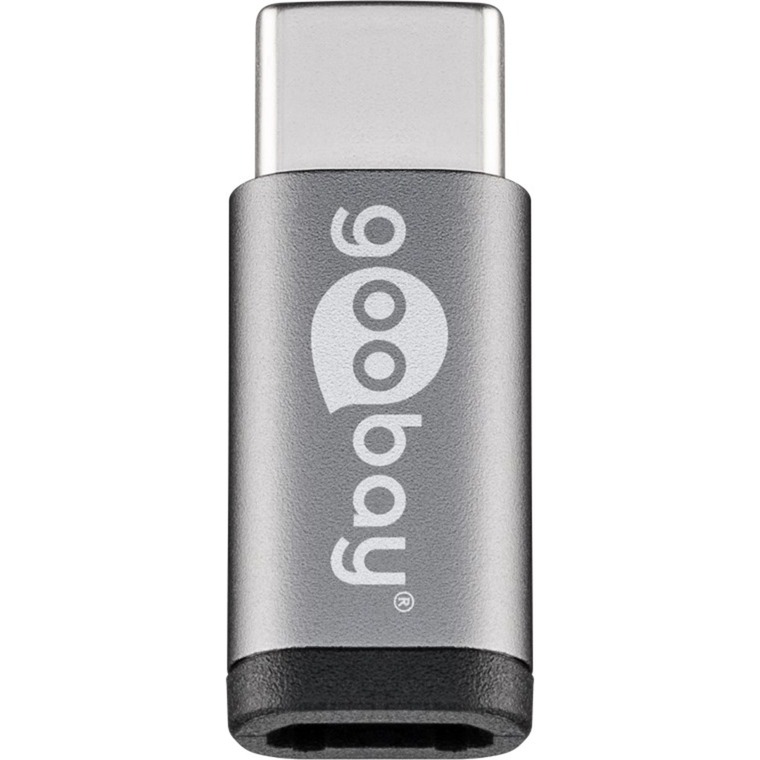Goobay usb-c > usb micro-b 2.0 adapter (grijs)