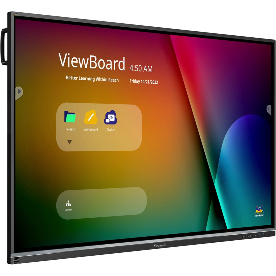 ViewSonic ViewBoard IFP7550-5F 75” 4K Interactive Display Zwart, 3x HDMI-in, 1x HDMI-out, USB-A, USB-C, Touch