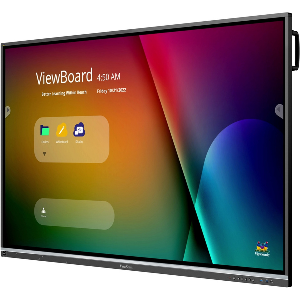 ViewSonic ViewBoard IFP7550-5F 75” 4K Interactive Display Zwart, 3x HDMI-in, 1x HDMI-out, USB-A, USB-C, Touch
