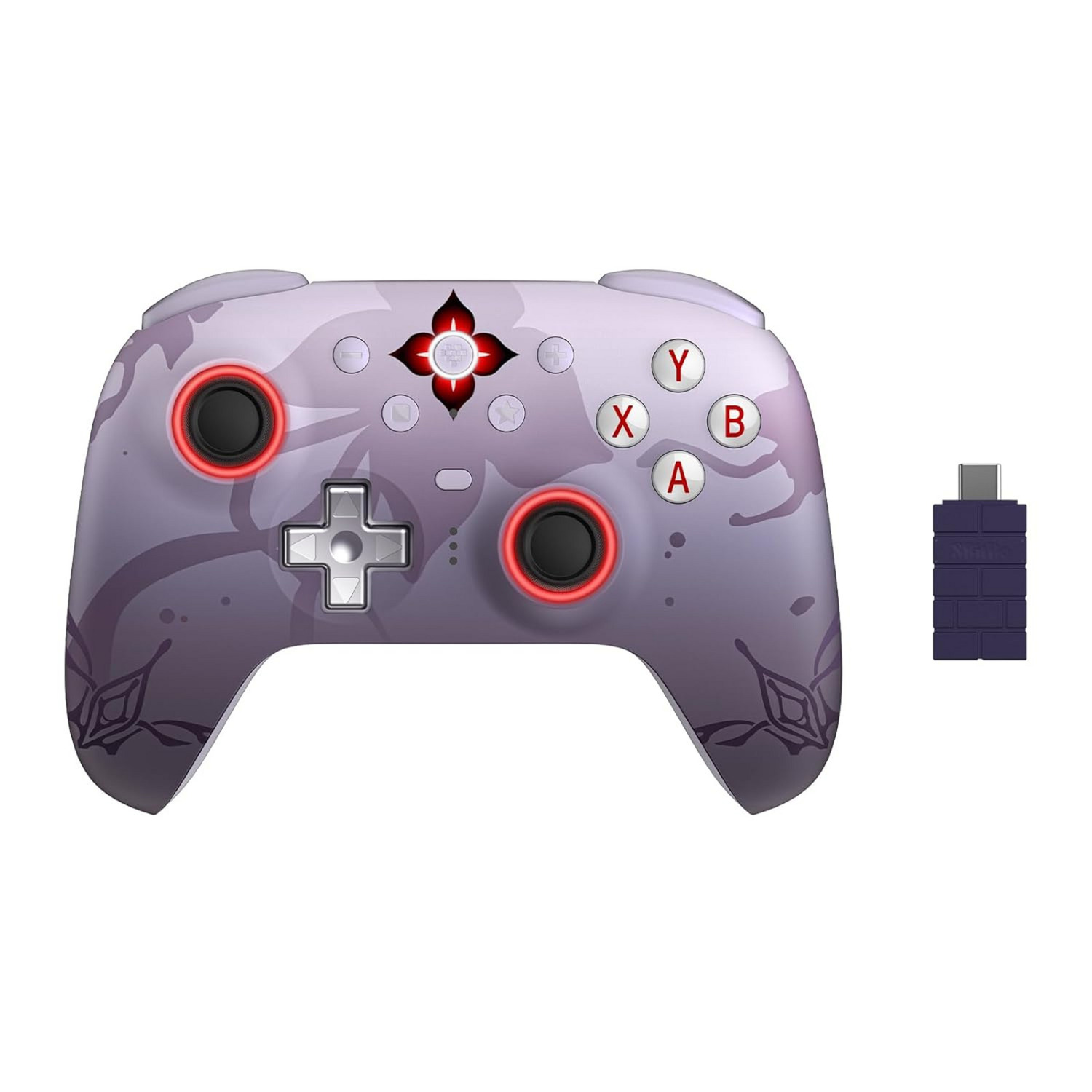 8BitDo ultimate 2 wireless controller - honkai: star rail - evernight (lichtpaars, 2.4 ghz / bluetooth, usb, pc)