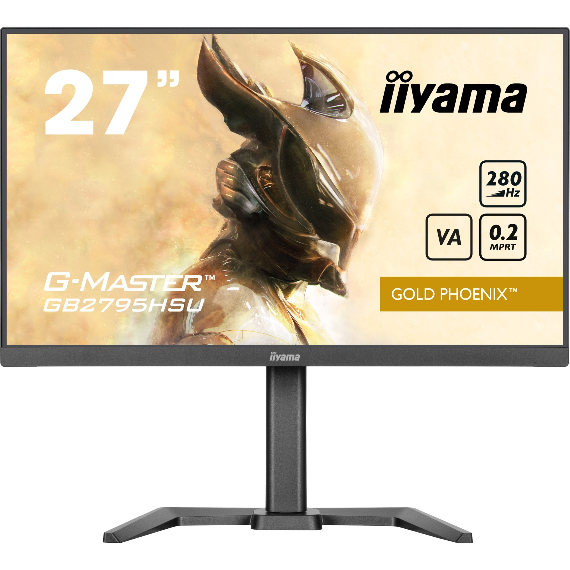 Iiyama g-master gold phoenix gb2795hsu-b1 27" gaming monitor (zwart, 1x displayport, 1x hdmi, 4x usb-a, 280 hz)