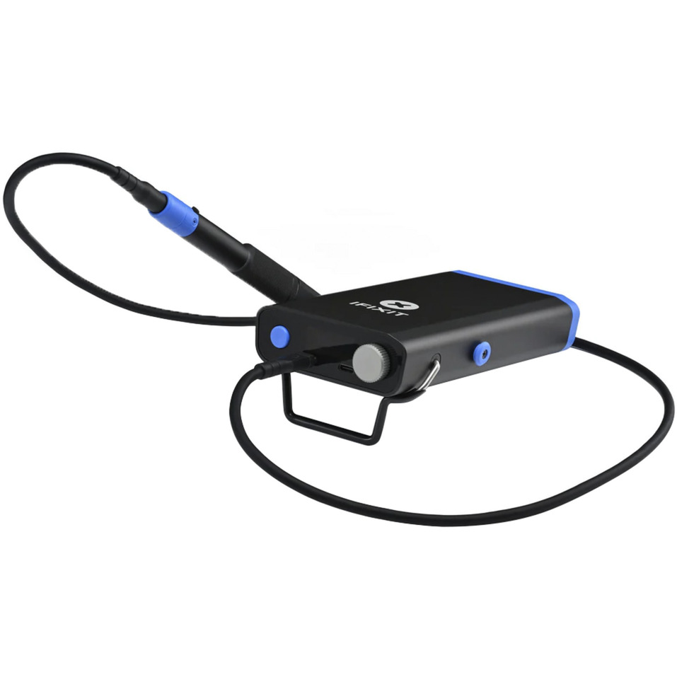 IFixit fixhub power series portable soldeer station soldeerbout (zwart/blauw, 100 watt, usb-c, powerstation)
