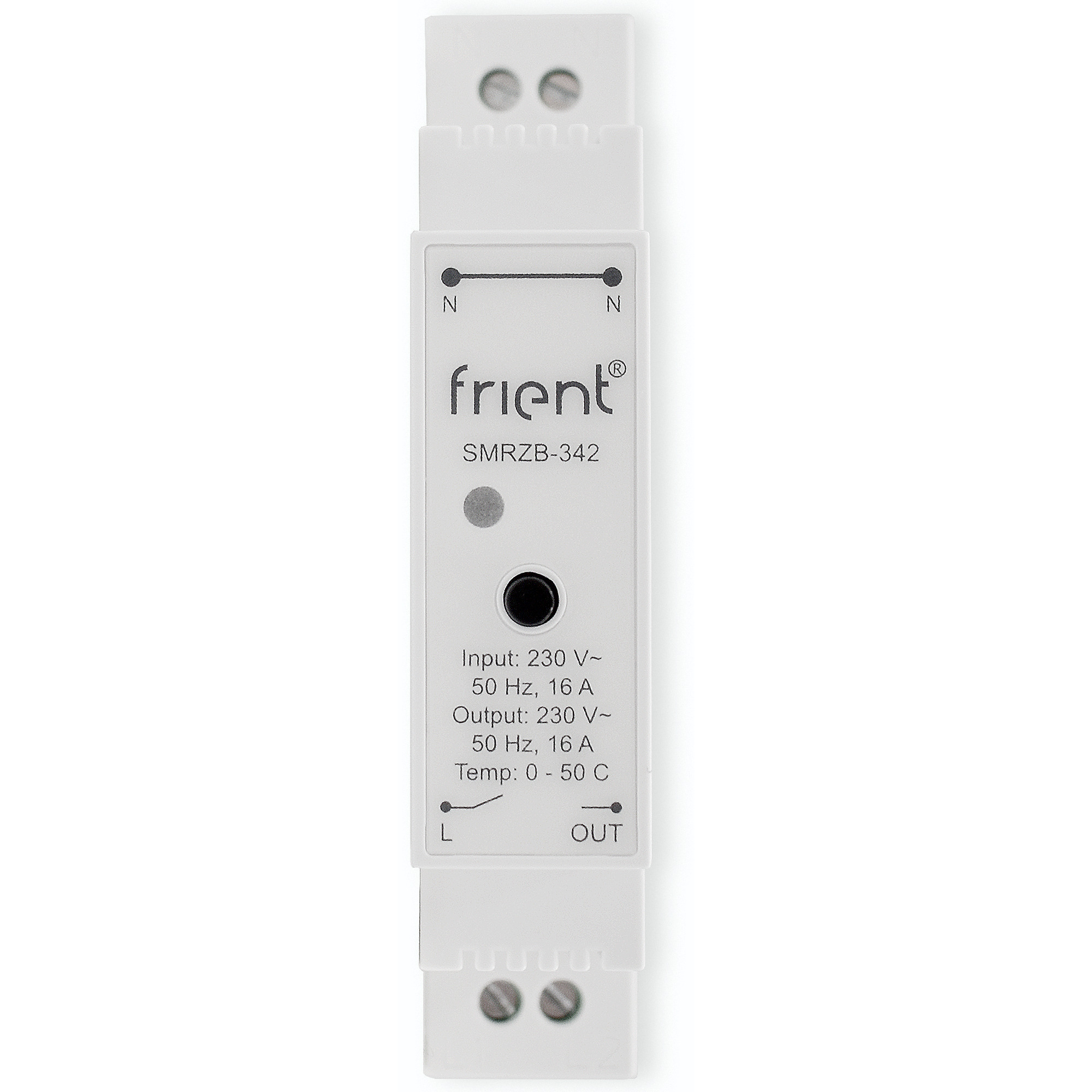 Frient Smart DIN Relay relais (Lichtgrijs, Zigbee)